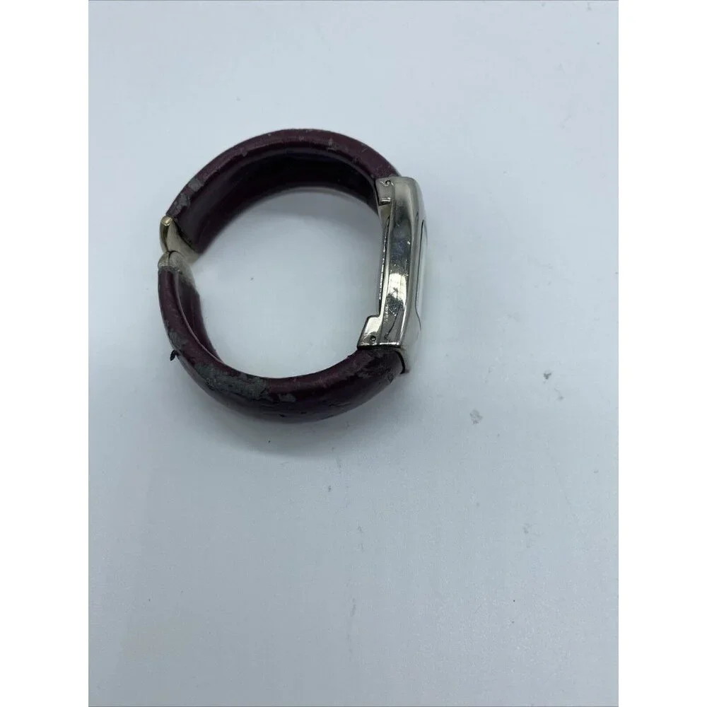 Geneva Bangle Ladies Watch Quartz White Face Brown Band Vintage